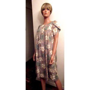 Hilo Hattie Dress Floral MuMu Muu Muu Authentic Hawaiian Hibiscus XS S --Mint!